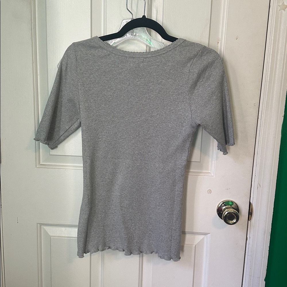 Sundance Gray Ribbed Knit Top - Picture 7 of 7